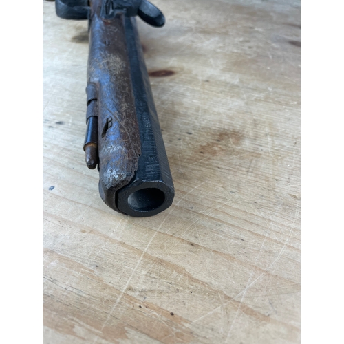 237 - Antique Flint Lock Pistol Found In The River. Some Home Restoration.