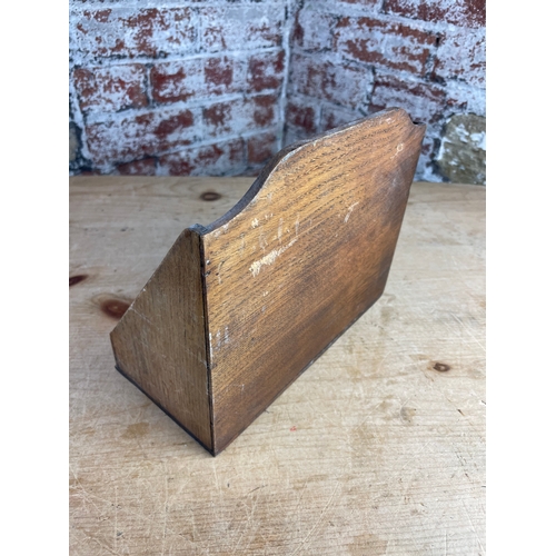 239 - Vintage Wooden Letter Holder / Desk Tidy