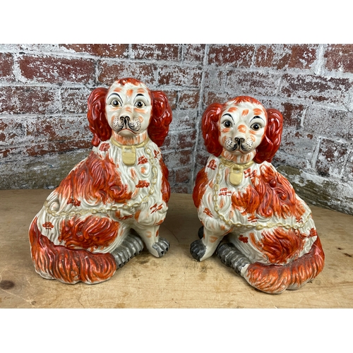 392 - Pair Of Victorian Staffordshire Dogs