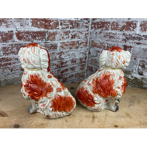 392 - Pair Of Victorian Staffordshire Dogs