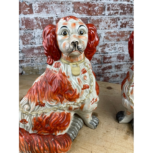 392 - Pair Of Victorian Staffordshire Dogs
