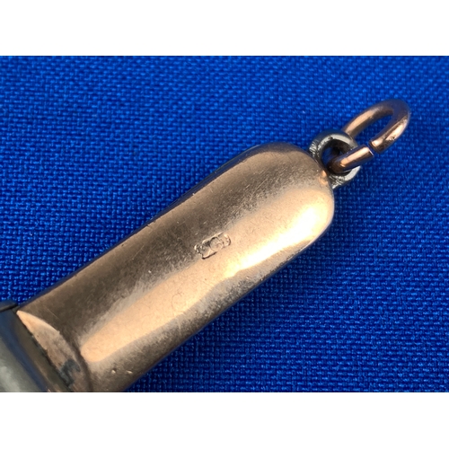 2 - Vintage Cheroot Cutter With 9ct Gold Thumb Accents