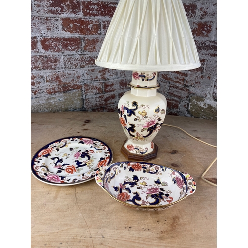 389 - Masons Ironstone Mandalay Items Including Table Lamp