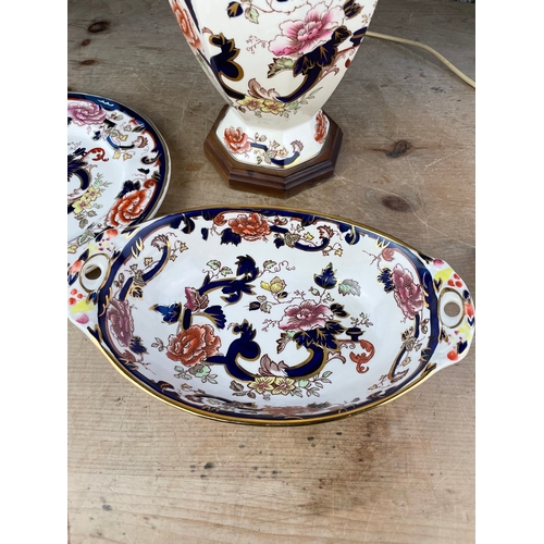 389 - Masons Ironstone Mandalay Items Including Table Lamp