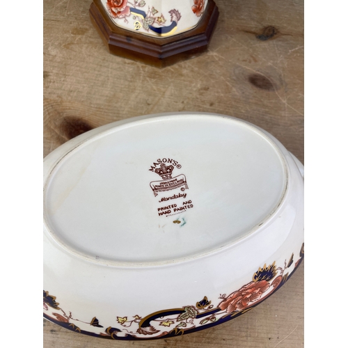 389 - Masons Ironstone Mandalay Items Including Table Lamp