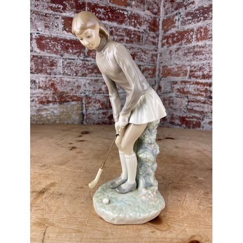 391 - Rare Lladro Lady Golfer Figure 04851