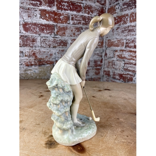 391 - Rare Lladro Lady Golfer Figure 04851