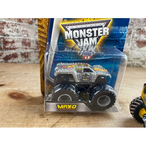 338 - Hot Wheels Die Cast Cars. Monster Jam Max-D New In Blister Pack & Play Worn Higher Education.