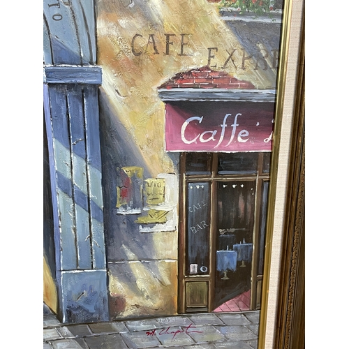 344 - Vintage Late 70s Early 80s Mariel Chapot Italian Street Scene. Signed Original Art Work.