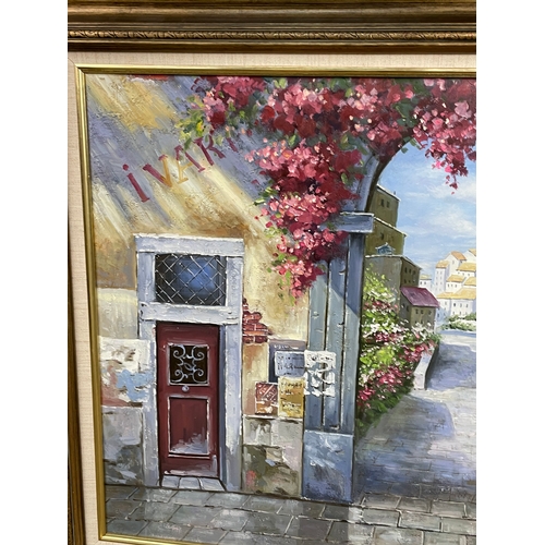 344 - Vintage Late 70s Early 80s Mariel Chapot Italian Street Scene. Signed Original Art Work.