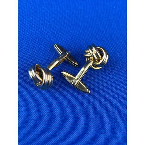 28 - Pair Of 9ct Gold Knot Cufflinks 7.42g