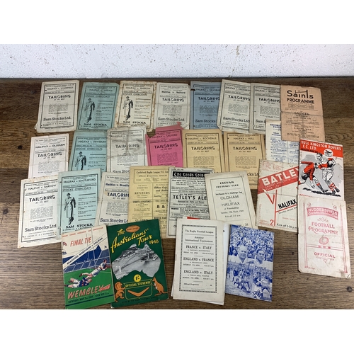 262 - Collection of 1940's Rugby League Programmes inc 1949 Final and 1948 Australian's Tour