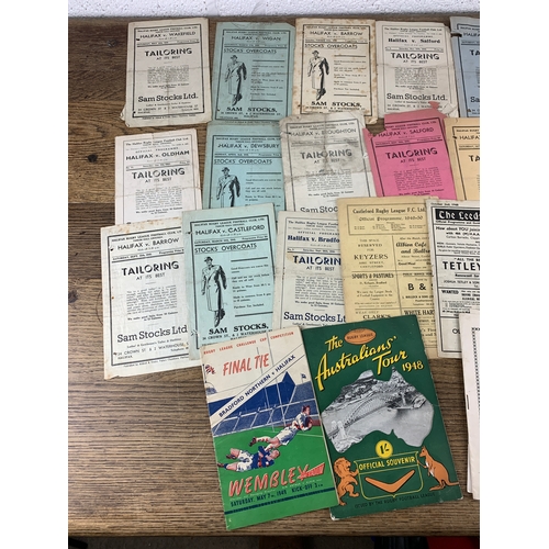 262 - Collection of 1940's Rugby League Programmes inc 1949 Final and 1948 Australian's Tour