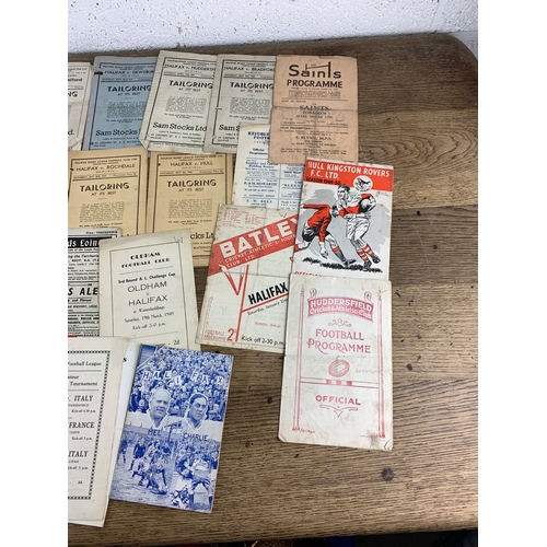 262 - Collection of 1940's Rugby League Programmes inc 1949 Final and 1948 Australian's Tour