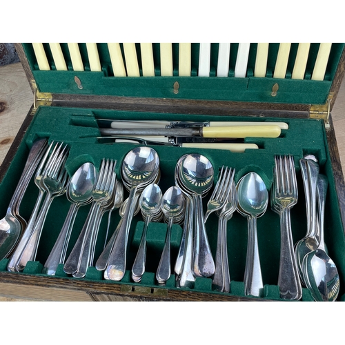 213 - Canteen Of Cutlery, Large Amount Of Matched Flatware By John Sanderson Sheffield.