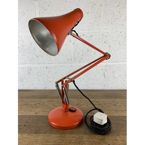 497 - Vintage Orange Anglepoise Lamp by Herbert Terry & Sons Ltd.