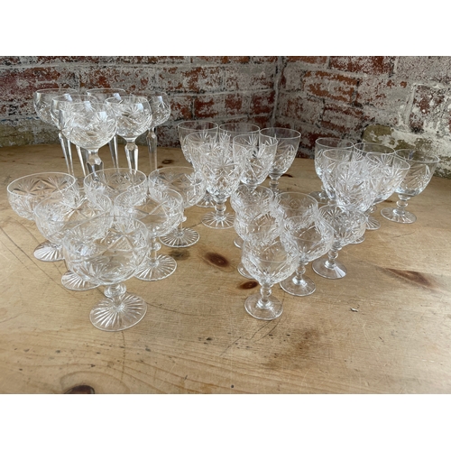 61 - Matched Set Of Cut Crystal Drinking Glasses. 5 Sets Of 6