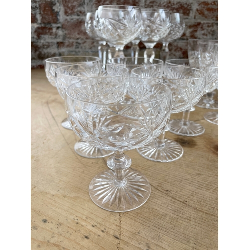 61 - Matched Set Of Cut Crystal Drinking Glasses. 5 Sets Of 6