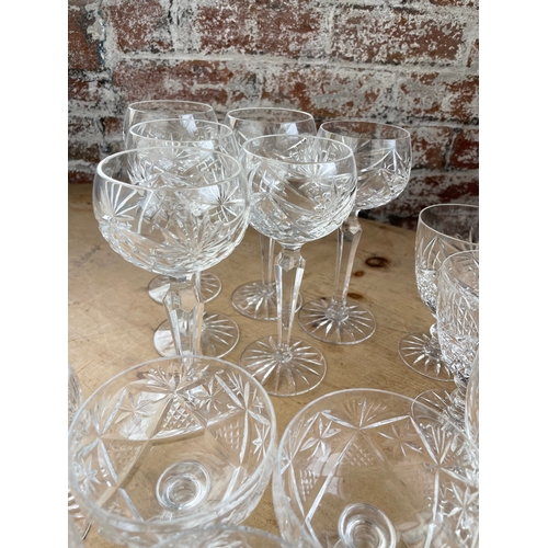 61 - Matched Set Of Cut Crystal Drinking Glasses. 5 Sets Of 6