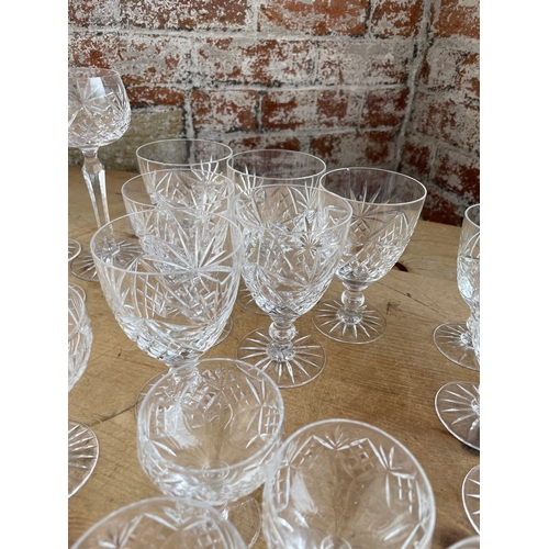 61 - Matched Set Of Cut Crystal Drinking Glasses. 5 Sets Of 6