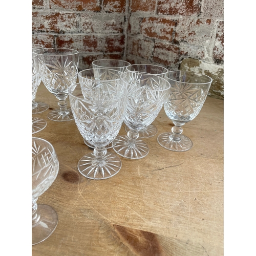 61 - Matched Set Of Cut Crystal Drinking Glasses. 5 Sets Of 6