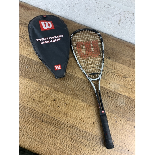 407 - Wilson Titanium Smash Squash Raquet