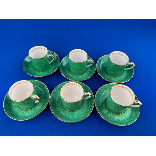 302 - Six Jackson & Gosling Grosvenor Dematisse Cups & saucers