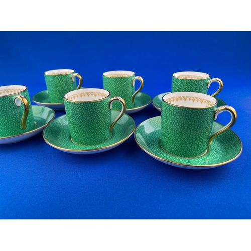 302 - Six Jackson & Gosling Grosvenor Dematisse Cups & saucers