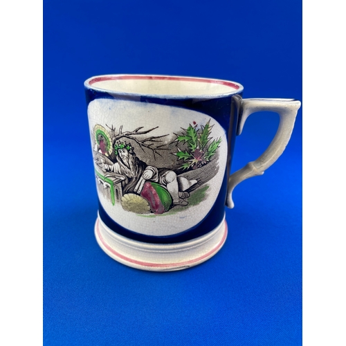 52 - Antique Sunderland Luster Frog Mug