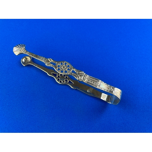 6 - Sterling Silver Sugar Tongs 37.7g