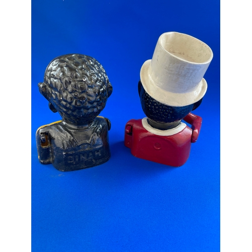 202 - Two Jolly Man Cast Mechanical Money Boxes