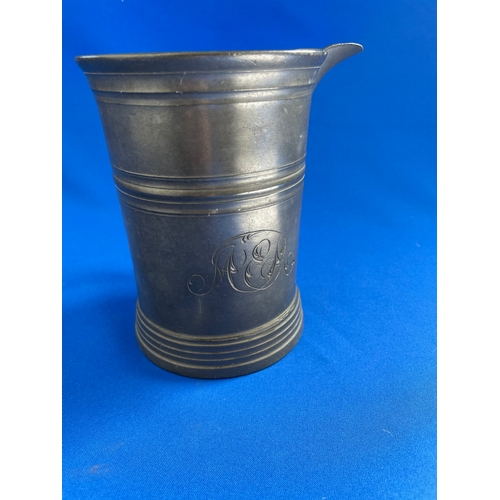 248 - Antique Pewter Quart Measure