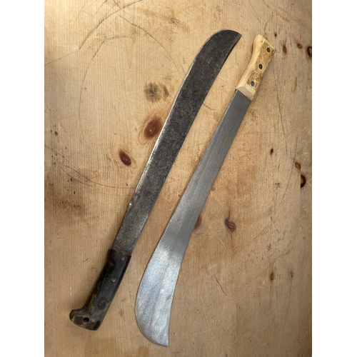 448 - Two Large Garden Slashers / Machetes