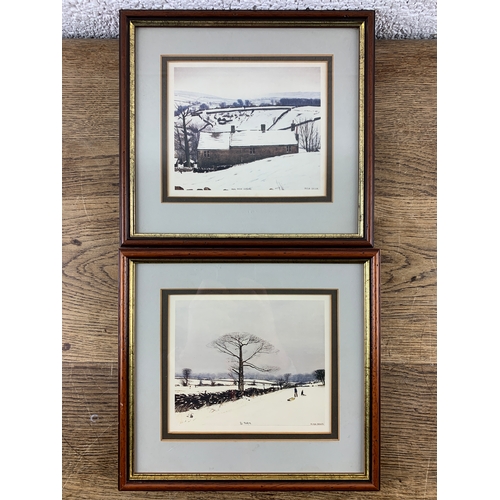 355 - Two Peter Brook Prints - More Snow Coming and 1/2 Term