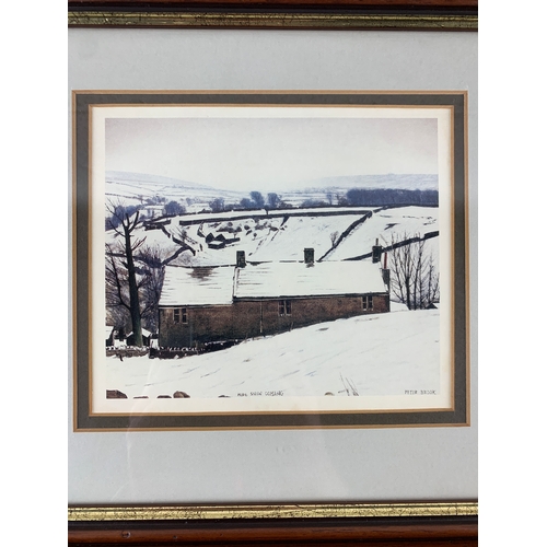 355 - Two Peter Brook Prints - More Snow Coming and 1/2 Term