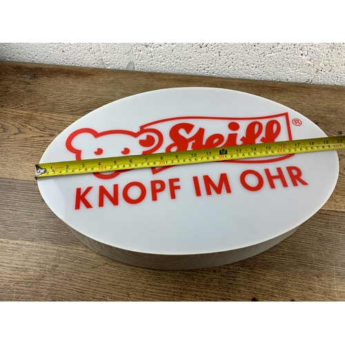 325 - 50cm Vintage Steiff German Electrical Illuminated Shop Advertising Sign