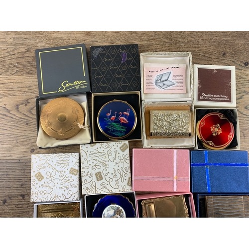 168 - 12 Vintage Handbag Make-up Compacts - Boxed and Some As New