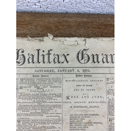 253 - 1875 'The Halifax Guardian' - January 2nd 1875 through December 24th 1875 Vintage Newspapers.  Possi... 