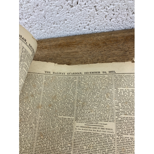 253 - 1875 'The Halifax Guardian' - January 2nd 1875 through December 24th 1875 Vintage Newspapers.  Possi... 