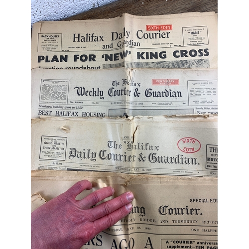 258 - Various Vintage Copies of The Halifax Courier and Halifax Daily Courier and Guardian