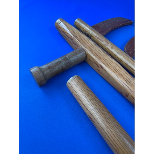 179 - Wooden Martial Arts Practice / Training Weapons.