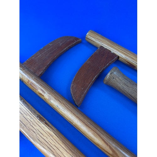 179 - Wooden Martial Arts Practice / Training Weapons.