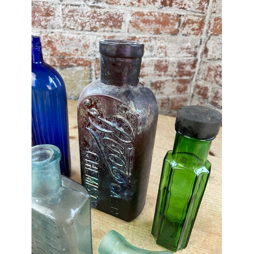 143 - Group Of Vintage Bottles Inc Pharmacy, Poison & Antique