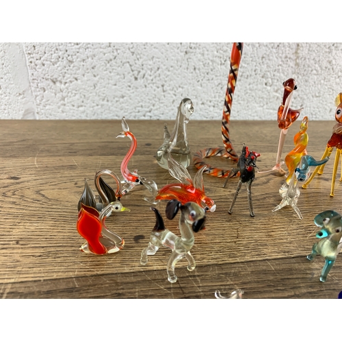 276 - Collection of Lamp Work Animals inc. Birds, Daschunds, Fish etc.