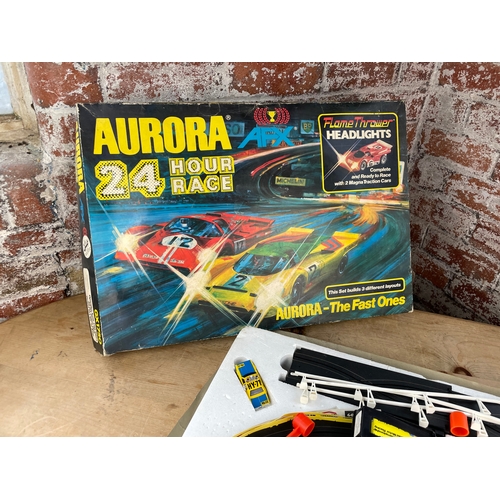 329 - Vintage Aurora 24 Hour Race APC Slot Car Track & Cars.