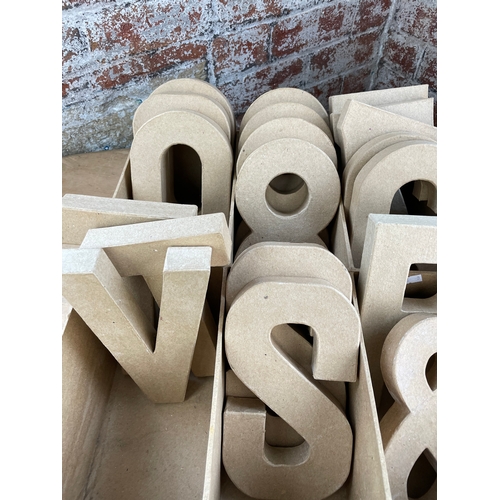 131 - Box Of 3D Cardboard Letters & Numbers