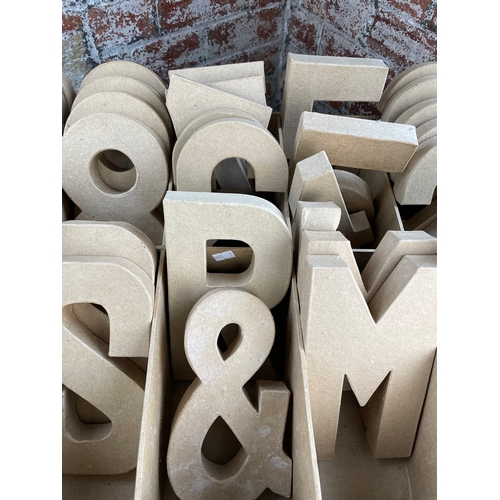 131 - Box Of 3D Cardboard Letters & Numbers