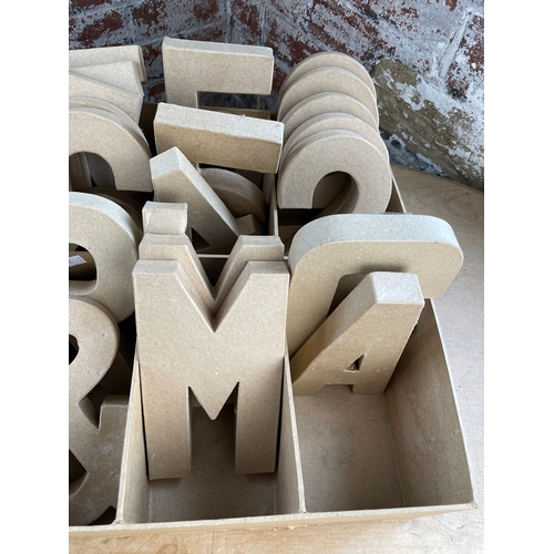 131 - Box Of 3D Cardboard Letters & Numbers