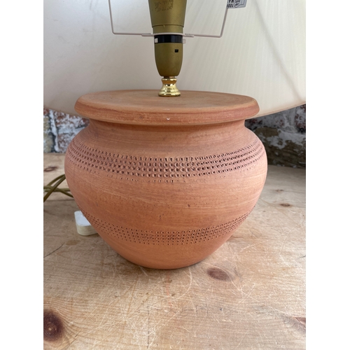 495 - Vintage BHS Terracotta Table Lamp