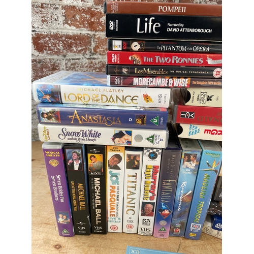 427 - Group Of VHS Inc Disney, DVD' & Cd